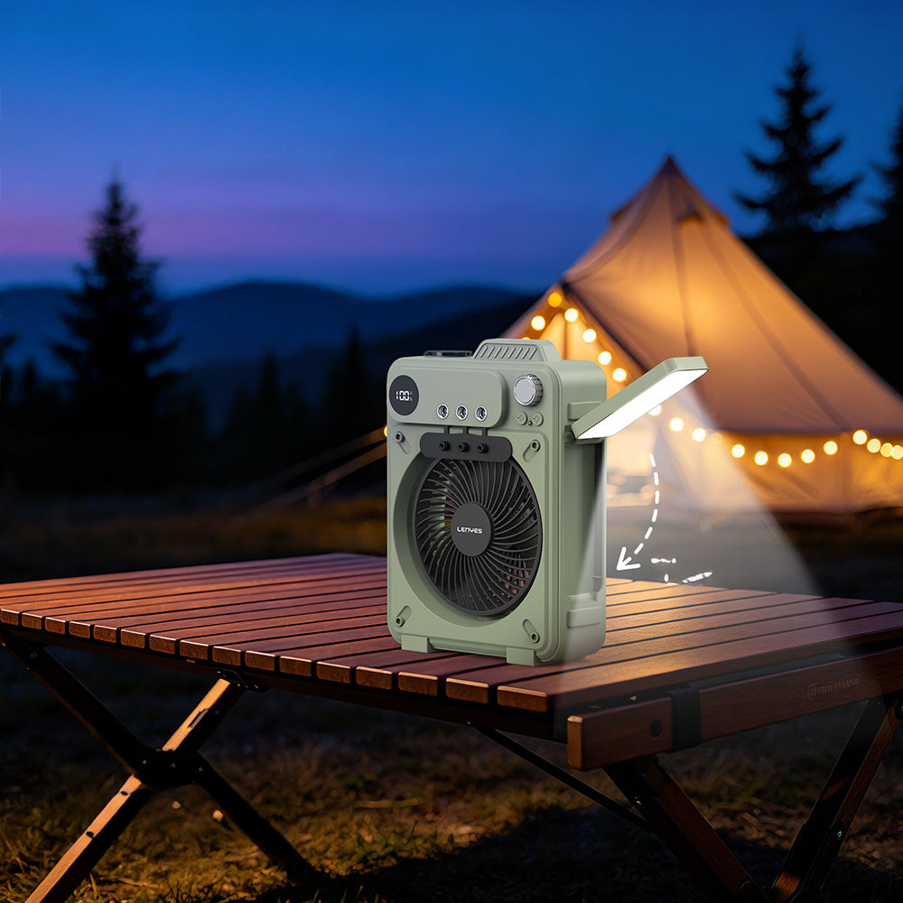 Lenyes LHF25 Dijital Led Göstergeli Su Hazneli Gece Lambalı Outdoor Soğutucu Fan
