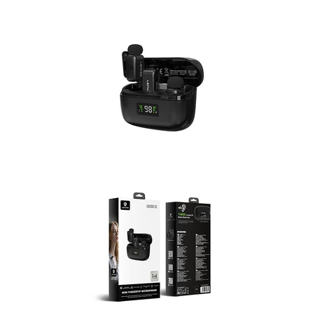 Lenyes LM206 Dijital LED Göstergeli Type-C Portlu Kablosuz Yaka Mikrofonu