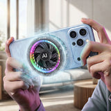 Lenyes LPC205 Akıllı Sıcaklık Kontrollü Adaptif AI Modlu RGB Işıklı Alüminyum Telefon Soğutucu Fan