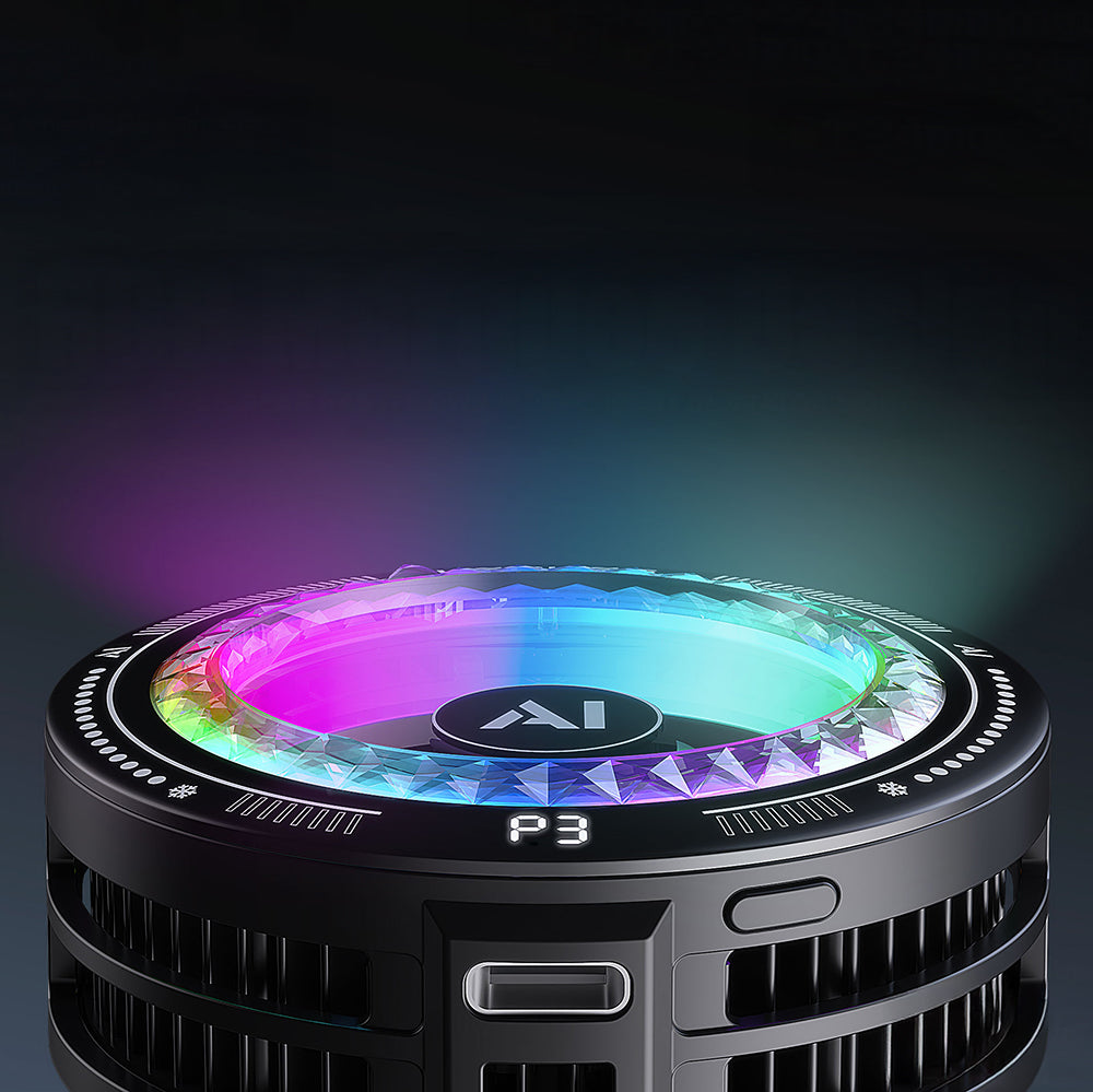 Lenyes LPC205 Akıllı Sıcaklık Kontrollü Adaptif AI Modlu RGB Işıklı Alüminyum Telefon Soğutucu Fan