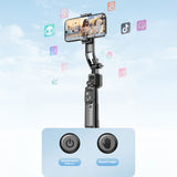 Lenyes LPH107 Canlı Yayın Dolgu Işıklı Kumandalı 360 Derece Dönebilen Selfie Çubuğu ve Tripod