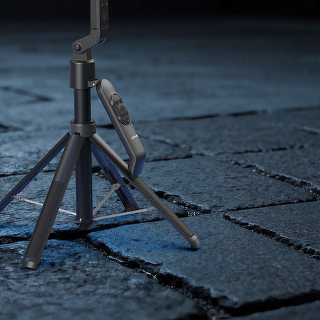 Lenyes LPH119 Yapay Zeka Destekli Dolgu Işıklı Kumandalı 360 Derece Dönebilen Selfie Çubuğu ve Tripod