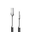 Lenyes LR208 Spiral Kablo Tasarımlı Dahili Mikrofonlu Kablosuz Ses Alıcı AUX Bluetooth v5.3 Adaptör
