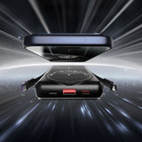 Lenyes P571 PD 22.5W Standlı M-safe Şarj Özellikli Type-C ve Lightning Kablolu Powerbank 15W 10000mAh