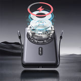 Lenyes P571 PD 22.5W Standlı M-safe Şarj Özellikli Type-C ve Lightning Kablolu Powerbank 15W 10000mAh