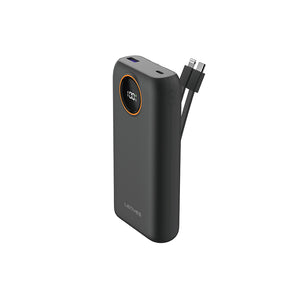 Lenyes P852L Dijital LED Göstergeli Type-C ve Lightning Kablolu Powerbank 22.5W 20000mAh