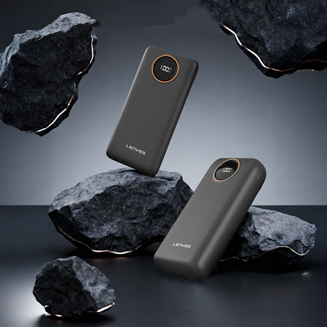 Lenyes P852L Dijital LED Göstergeli Type-C ve Lightning Kablolu Powerbank 22.5W 20000mAh