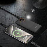Lenyes P852L Dijital LED Göstergeli Type-C ve Lightning Kablolu Powerbank 22.5W 20000mAh