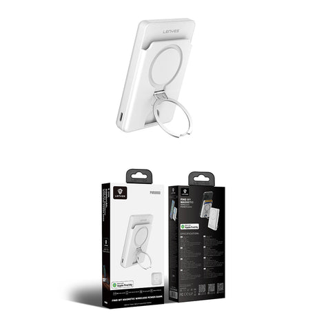 Lenyes PW0006D PD 20W Hızlı Şarj Özellikli Kartlıklı Standlı Wireless Powerbank 15W 5000mAh