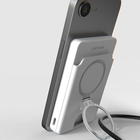 Lenyes PW0006D PD 20W Hızlı Şarj Özellikli Kartlıklı Standlı Wireless Powerbank 15W 5000mAh