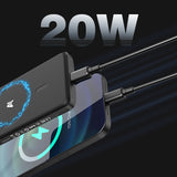 Lenyes PW0008D PD 20W LED Ekranlı Yapay Zeka Destekli Ultra İnce Wireless Powerbank 15W 5000mAh