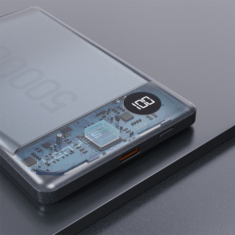 Lenyes PW037D Ultra İnce Dijital LED Ekranlı Wireless Powerbank 5000mAh
