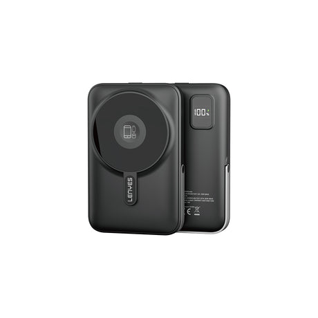 Lenyes PW1002D 20W Dijital LED Ekranlı Standlı Wireless Powerbank 15W 10000mAh