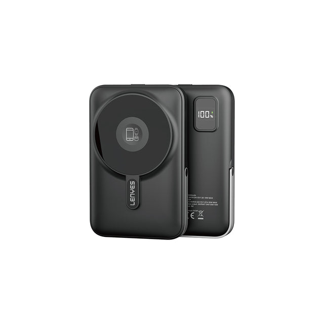Lenyes PW1002D 20W Dijital LED Ekranlı Standlı Wireless Powerbank 15W 10000mAh