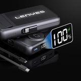 Lenyes PW1003D 22.5W Dijital LED Ekranlı Akıllı Saat Kablosuz Şarj Özellikli Standlı Wireless Powerbank 15W 10000mAh