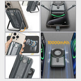 Lenyes PW1006D Dijital LED Ekranlı Standlı Wireless Powerbank 15W 10000mAh