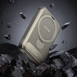 Lenyes PW1012D PD 20W Dijital LED Göstergeli 360 Derece Dönebilen Standlı Kablosuz Şarj Özellikli Wireless Powerbank 15W 10000mAh