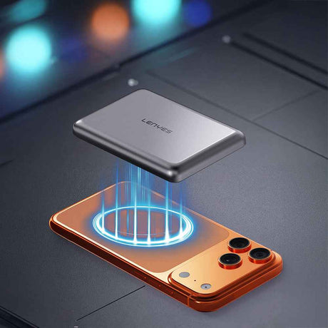 Lenyes PW1015D Ultra İnce LED Göstergeli Wireless Powerbank 15W 10000mAh