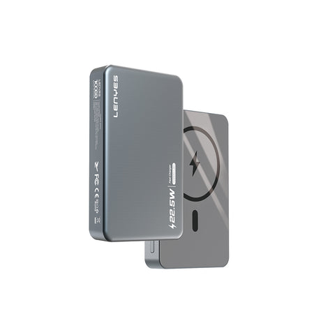 Lenyes PW119D PD 20W Ultra İnce Hızlı Şarj Özellikli Wireless Powerbank 15W 10.000mAh