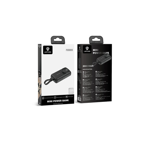 Lenyes PX0001D Akıllı Saat Kablosuz Şarj Özellikli Taşınabilir Type-C Kablolu Powerbank 2000mAh 2W