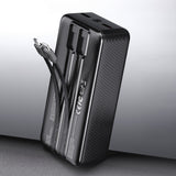 Lenyes PX180D Dijital LED Ekranlı Type-C ve Lightning Kablolu Powerbank 22.5W 10.000mAh