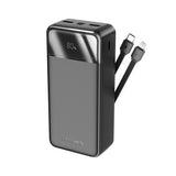 Lenyes PX380D Dijital LED Ekranlı Type-C ve Lightning Kablolu Powerbank 22.5W 30.000mAh