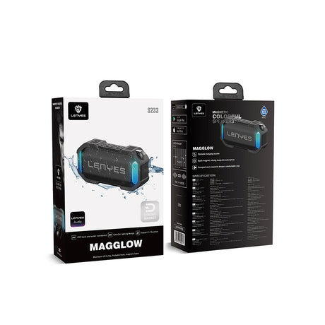Lenyes S233 Ritme Duyarlı RGB Işıklı Taşınabilir Su Geçirmez TWS Bluetooth Hoparlör