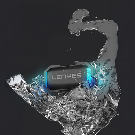 Lenyes S233 Ritme Duyarlı RGB Işıklı Taşınabilir Su Geçirmez TWS Bluetooth Hoparlör