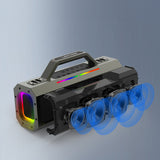 Lenyes S833 RGB Led Işıklı Bluetooth Speaker Hoparlör ve Karaoke Bluetooth Mikrofon v5.0