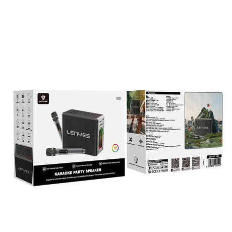 Lenyes S861 12.000mAh Powerbank Özellikli Çift Mikrofonlu Bluetooth Speaker Hoparlör v5.0