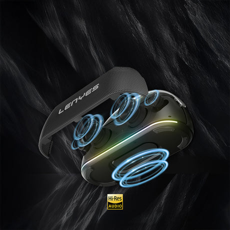 Lenyes S869 RGB Işıklı Çift Mikrofonlu Taşınabilir Bluetooth Hoparlör v5.3
