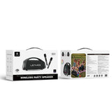 Lenyes S873 RGB Işıklı Taşınabilir Kumandalı&Mikrofonlu TWS Bluetooth Speaker Hoparlör v5.3