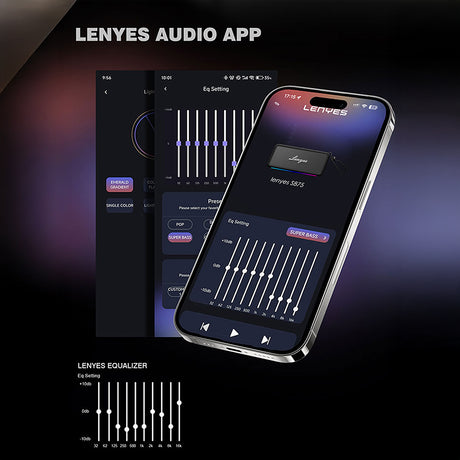 Lenyes S875 Elegance Serisi RGB Işıklı Taşınabilir Su Geçirmez TWS Bluetooth Hoparlör v5.3 40W