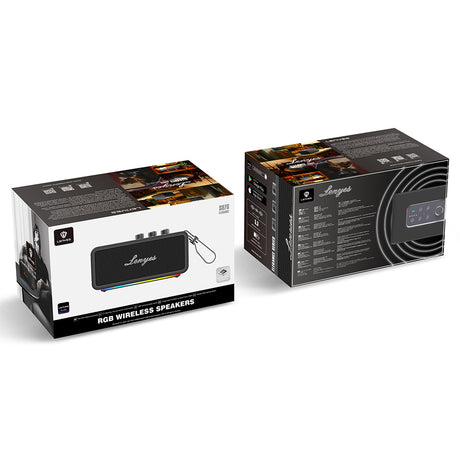 Lenyes S876 Supreme Serisi RGB Işıklı Taşınabilir Su Geçirmez TWS Bluetooth Hoparlör v5.3 45W