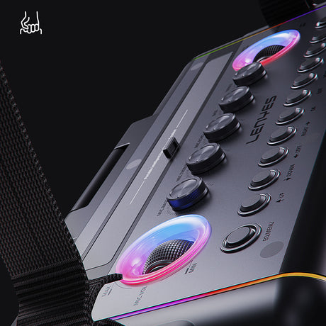 Lenyes S892 RGB Işıklı Mikrofonlu Dokunmatik Ekranlı Taşınabilir TWS Bluetooth Speaker Hoparlör v5.3 300W