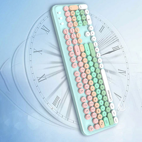 Lenyes WK103 Mekanik 2in1 2.4G Kablosuz Klavye ve 1600 DPI Mouse Seti