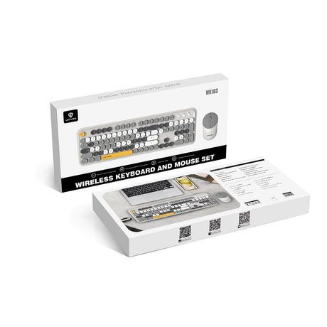 Lenyes WK103 Mekanik 2in1 2.4G Kablosuz Klavye ve 1600 DPI Mouse Seti