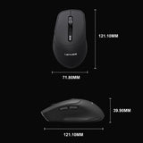 Lenyes WS105 Sessiz Buton Tasarımlı Ergonomik Çift Bluetooth Bağlantılı 2.4G Kablosuz Mouse 1600 DPI