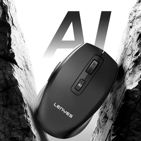 Lenyes WS106 Yapay Zeka Destekli Ergonomik Çift Bluetooth Bağlantılı 2.4G Kablosuz Mouse 1200 DPI