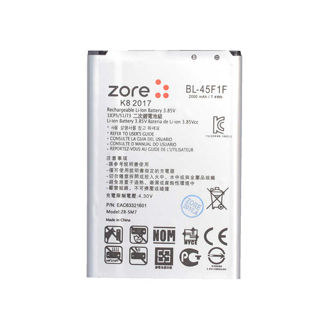 LG K8 2017 Zore A Kalite Uyumlu Batarya