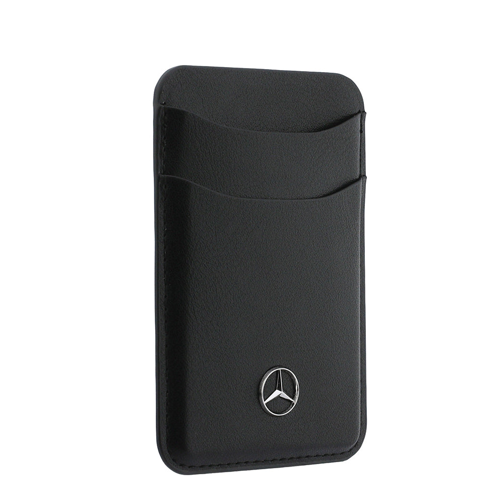 Mercedes Benz Orjinal Lisanslı Yeni Nesil 2 Hazneli Metal Logolu Deri Magnetik Kartlık