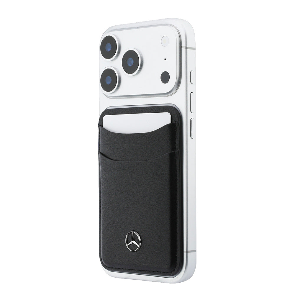 Mercedes Benz Orjinal Lisanslı Yeni Nesil 2 Hazneli Metal Logolu Deri Magnetik Kartlık