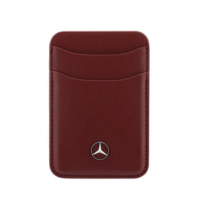 Mercedes Benz Orjinal Lisanslı Yeni Nesil 2 Hazneli Metal Logolu Deri Magnetik Kartlık
