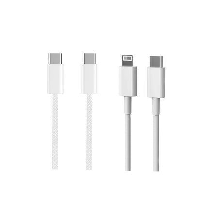 Micflip A01 2’li Type-C to Type-C PD & Type-C to Lightning MFI Sertifikalı Data ve Şarj Kablosu 1.2M