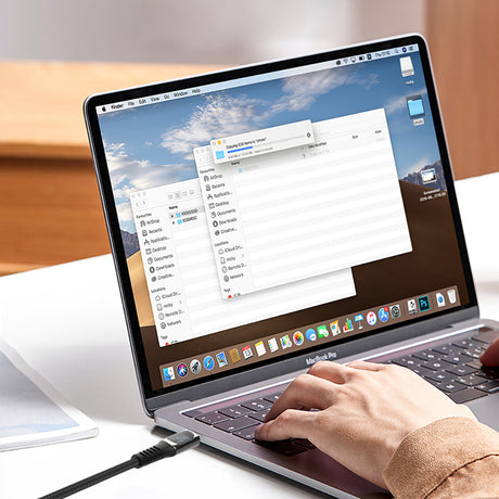 Micflip A08 Dijital LED Ekranlı Type-C to Type-C PD Data ve Şarj Kablosu 140W 1M