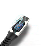 Micflip A08 Dijital LED Ekranlı Type-C to Type-C PD Data ve Şarj Kablosu 140W 1M
