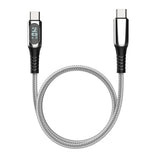 Micflip A08 Type-C to Type-C Dijital LED Göstergeli Data ve Şarj Kablosu 140W 1M