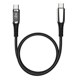 Micflip A08 Type-C to Type-C Dijital LED Göstergeli Data ve Şarj Kablosu 140W 1M