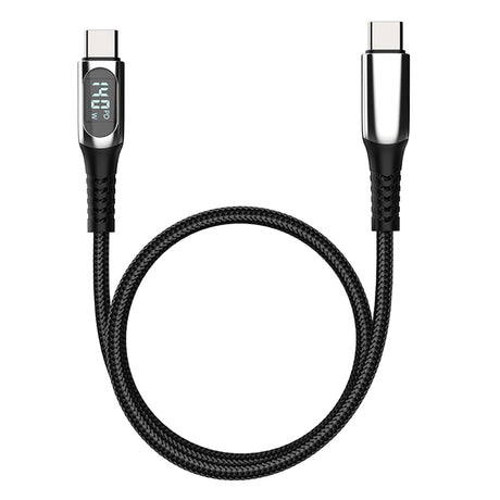 Micflip A08 Type-C to Type-C Dijital LED Göstergeli Data ve Şarj Kablosu 140W 1M