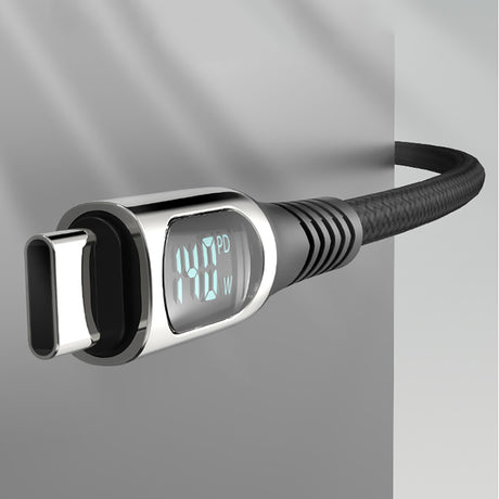 Micflip A08 Type-C to Type-C Dijital LED Göstergeli Data ve Şarj Kablosu 140W 1M